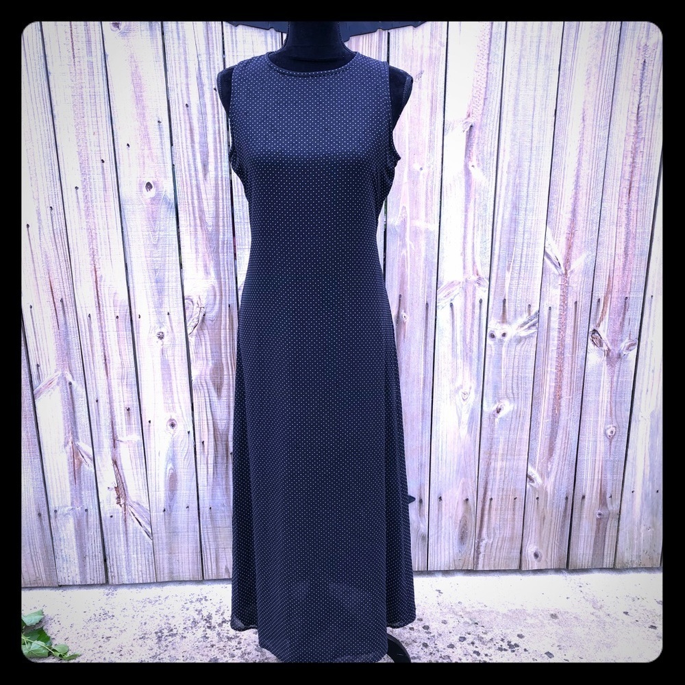 Liz Claiborne Classics Petite Navy Sleeveless Maxi